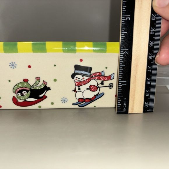 Temptations By Tara "Winter Whimsy" Snowman & Penguin 12 Oz Loaf Pan With Lid - Picture 7 of 7